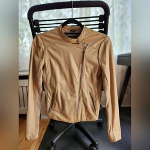 Mackage cream leather jacket xs